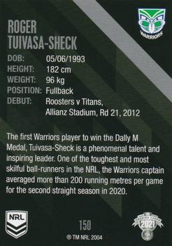 2021 NRL Traders #150 Roger Tuivasa-Sheck Back